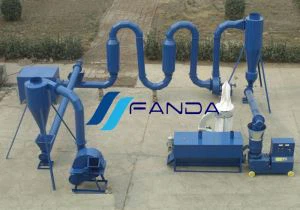 Mažos medienos granulių linija